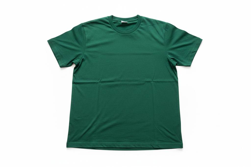 One green shirt