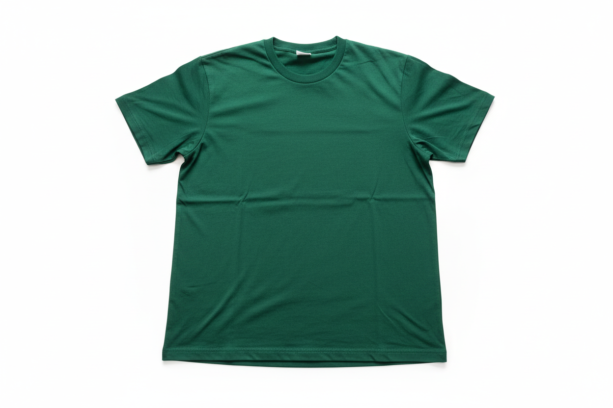 One green shirt