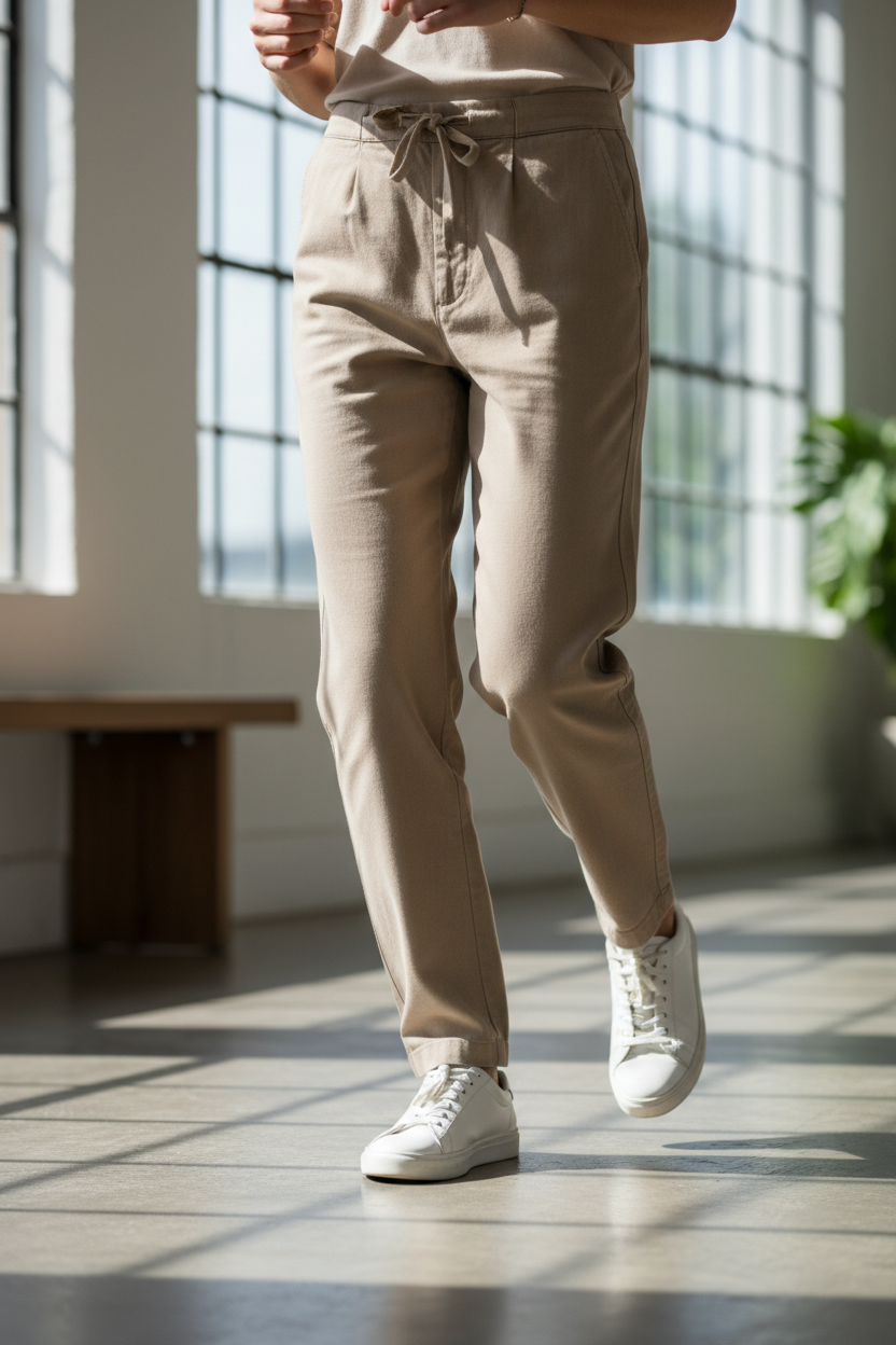 Video in cotton pants